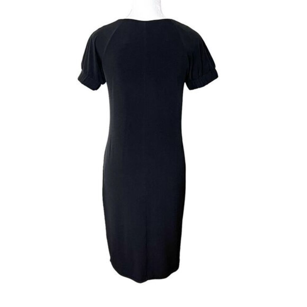 Calvin Klein Black Short Sleeve Stretch Shift Dress Size Small - Picture 2 of 5